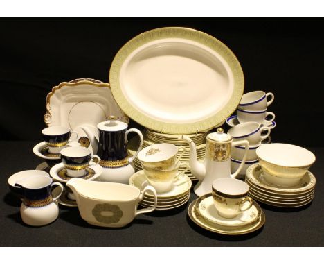 Ceramics - a Royal Doulton Sonnet pattern part dinner service; a Noritake coffee service; a Continental coffee service 