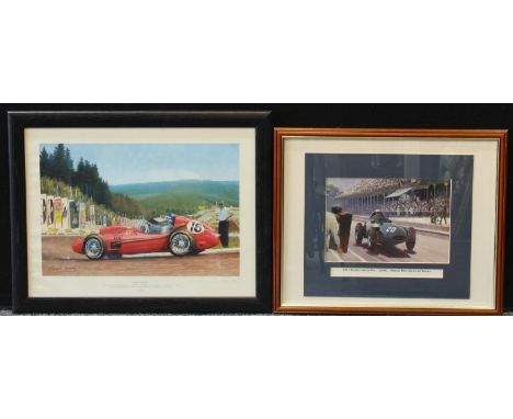 Motor Racing Interest - Stuart Booth, by and after, Just A Point, 1958 World Champion Mike Hawthorn in a Ferrari Dino 246, li