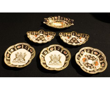 Royal Crown Derby 2451 pattern trinket dishes; others, commemorative (6) 