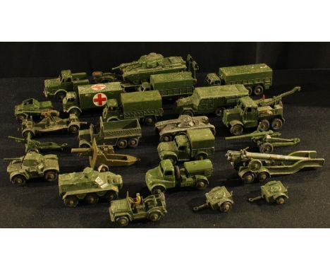 Diecast Vehicles - collection of Dinky military vehicles icluding Tank Transporter, Armoured Command Vehicle, 10 Ton Army Tru