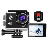 RRP £29.00 Peppy 4K Action Camera 20MP Ultra HD WiFi Waterproof Sports Camera