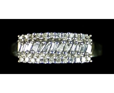A 9ct Gold Pave Diamond Set Ring, size R, gross weight 2.6g The item presents in condition commensurate with age and light us