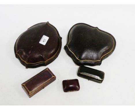 Small collection of vintage jewellery boxes (empty), (5) 