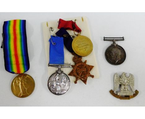 WWI Victory &amp; War medals awarded to 326294 Pte R Hope together with another group awarded to 1555 Pte J Walker comprising