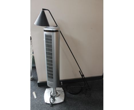 A Comaco floor standing fan together with an angle light 