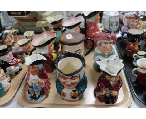 A tray of ten large ceramic character jugs (10)