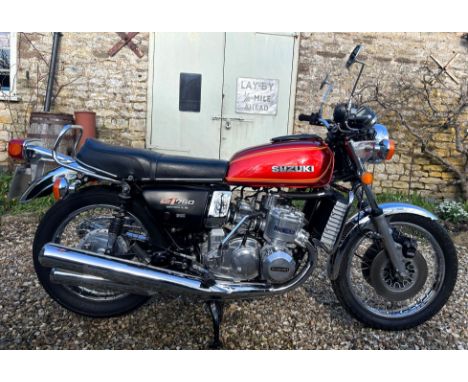 1977 Suzuki GT750Registration number NCR 158RFrame number GT750 78929Engine number 85833From a deceased estatePurchased in 20