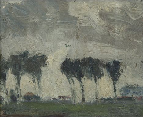 Jakob SMITS (1855/56-1928), oil on panel Paysage, monogrammed JSJakob SMITS (1855/56-1928), olie op paneel Paysage, monogram 