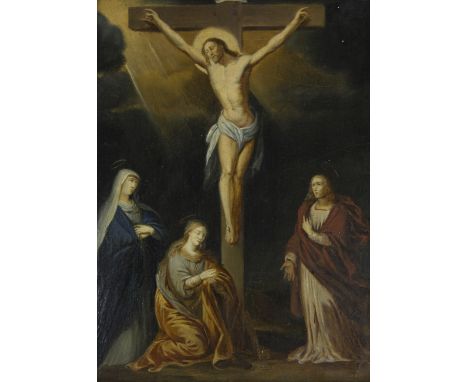 Oil on panel Christ on the Cross, 18th/19th centuryOlie op paneel Christus aan het kruis, 18e/19e eeuw25.5 x 19.5 cm