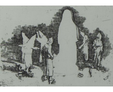 Michaël BORREMANS (1963), etching ‘Soubirous’, numbered 23/30, signed and dated 2017Michaël BORREMANS (1963), ets 'Soubirous'