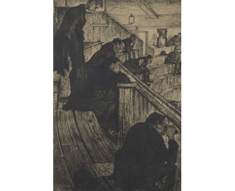 Jules DE BRUYCKER (1870-1945), etching Kiekenskot, signed and titledJules DE BRUYCKER (1870-1945), ets Kiekenskot, getekend e