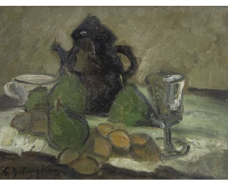 Gustave BALENGHIEN (1892-1953), oil on board Still life with fruit, signed and dated 1941Gustave BALENGHIEN (1892-1953), olie