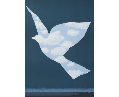 René MAGRITTE (1898-1967), colour lithograph L'oiseau de ciel, numbered 156/275 and bearing the Atelier stamp/stamp of the Su