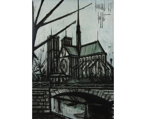 Bernard BUFFET (1928-1999), print-multiple Notre Dame Paris, signed and dated ‘63 in the plateBernard BUFFET (1928-1999), pri
