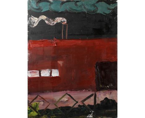 Bart BAELE (1969), oil on panel Atelier 1, signed, dated 1998Bart BAELE (1969), olie op paneel Atelier 1, getekend, gedateerd