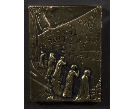 Salvador DALI (1904-1989), bronze plaque Jerusalem (Le Mur Des Lamentations) , signedSalvador DALI (1904-1989), bronzen plaqu