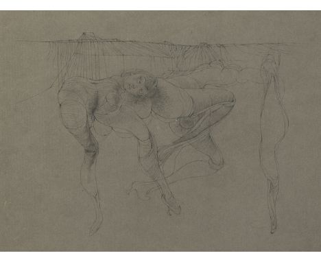 Hans BELLMER (1902-1975), etching Puppet on a string, numbered H.C. X/XV and signedHans BELLMER (1902-1975), ets Puppet on a 