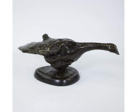 Domien INGELS (1881-1946), bronze goose, signed and stamped foundry VindevogelDomien INGELS (1881-1946), bronzen gans, geteke