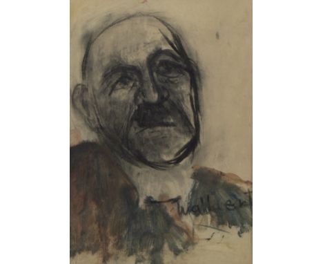 Martin WALLAERT (1944), mixed media portrait, signedMartin WALLAERT (1944), gemengde techniek portret, getekend40 x 27.5 cm