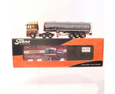 Manufacturer  - Tekno | Description - Mercedes-Benz Actros LH Megaspace With Tanker Trailer - William Nicol | Stock Code - 62