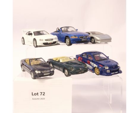 Manufacturer  - Assorted | Description - 6 Assorted Car Models | Stock Code - ? | Notes - Unboxed Models| Scale - ? | Certifi