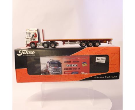 Manufacturer  - Tekno | Description - Mercedes Actros Flatbed Trailer - Grampian | Stock Code - 61159 | Notes - | Scale - 1:5