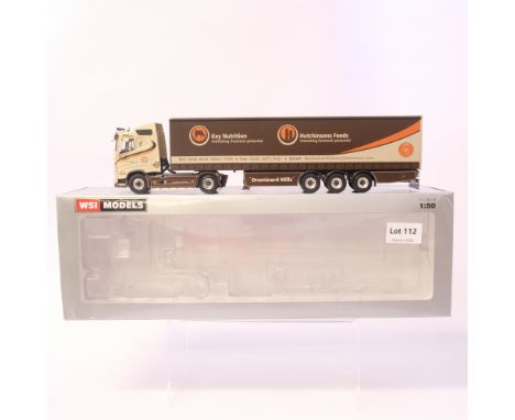 Manufacturer  - WSI | Description - Volvo FH4 Sleeper Cab 4x2 Curtainside Trailer - Hutchinsons | Stock Code - 02-1883 | Note