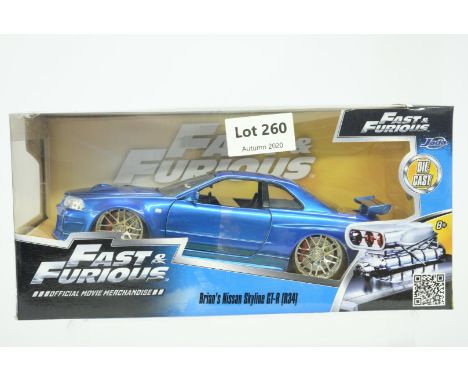 Manufacturer  - Jada | Description - Fast and Furious - Brians Nissian Skyline GT-R(R34) | Stock Code - N/A | Notes - | Scale