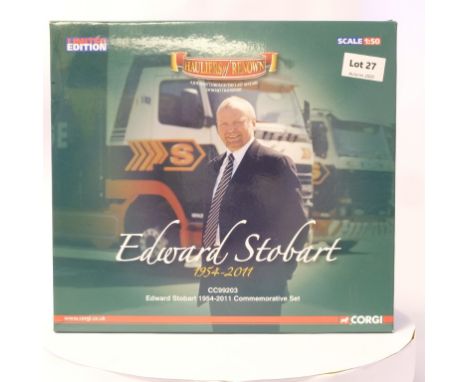 Manufacturer  - Corgi | Description - 2 Tractor Unit &amp; Curtainside Trailer Set - Eddie Stobart | Stock Code - CC99203 | N