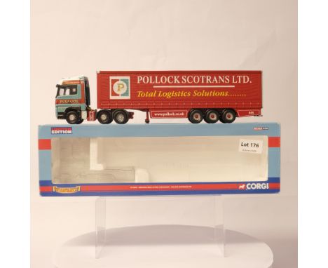 Manufacturer  - Corgi | Description - Mercedes Benz Actros Curtainside - Pollock (Scotrans) Ltd | Stock Code - CC13809 | Note