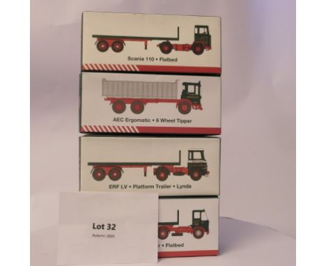 Manufacturer  - Atlas | Description - 4 Assorted Eddie Stobart Models | Stock Code - N/A | Notes - None| Scale - 1:76 | Certi