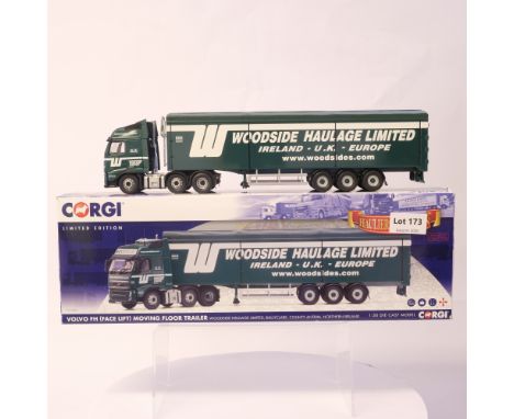 Manufacturer  - Corgi | Description - Volvo FH Moving Floor Trailer - Woodside Haulage LTD | Stock Code - CC14033 | Notes - |