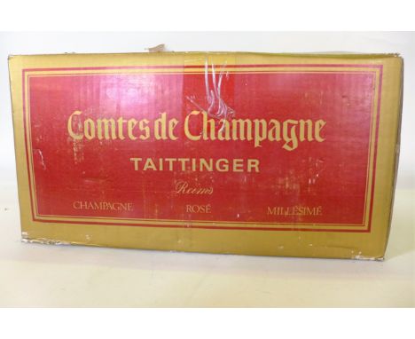 6 bottles Champagne Taittinger Comtes de Champagne Rose Vintage 1983 in OC