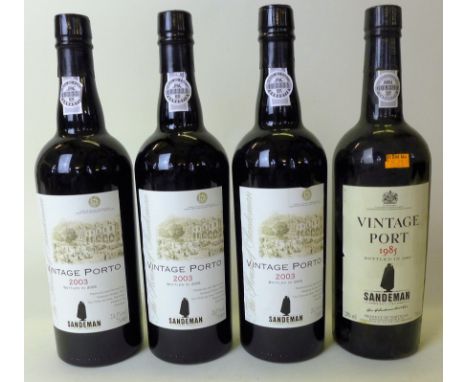 4 bottles Sandemans Vintage Port being 1 bottle Vintage 1985 together with 3 bottles Vintage 2003 