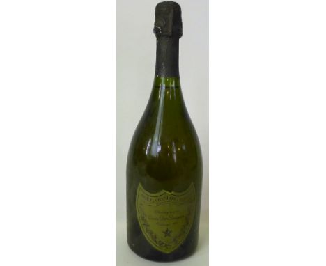 1 bottle Champagne Dom Perignon Vintage 1973(level at 1 cm. inverted) - Slightly cellar-soiled label