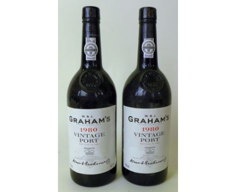 2 bottles Graham's Vintage Port 1980 