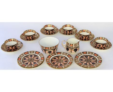 A Royal Crown Derby twenty piece tea service
To include milk jug, sugar bowl, six cups, six saucers, six side plates, pattern