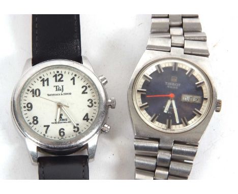 A lot of two watches, one Tissot PR516, the other a Tavistock &amp; Jones talking watch, the Tissot has a stainless steel cas