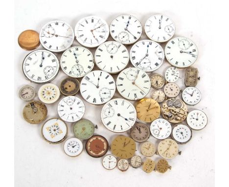 A mixed lot of various watches and pocket watch movements, dials and parts. Makers to include J.W Benson, Omega. Eterna and L