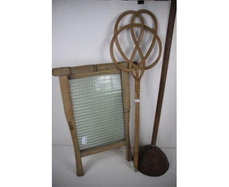 Mixed lot to include glass washboard see photos