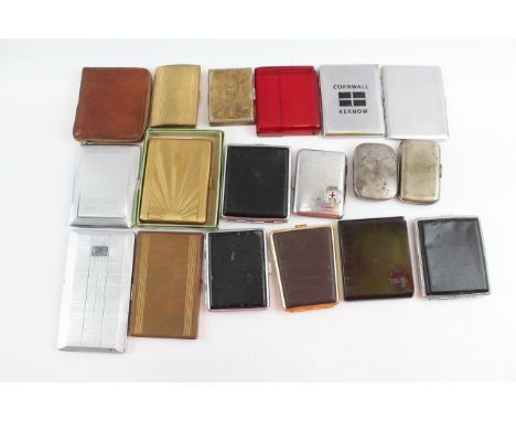 Antique Vintage Cigarette Case EPNS Tobacciana Collectables Inc Leather Etc 576273