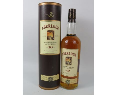 Aberlour 10 year old whiskey 700ml unopened and sealed.