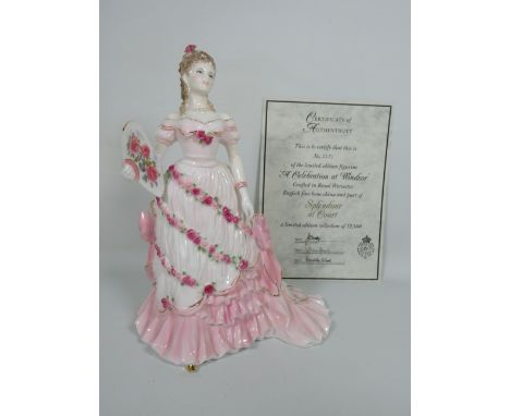 Ltd Edition Royal Worcester Figurine 2271/12,500  'A Celebration at Windsor' With COA in perfect condition  9 inches tall. Se