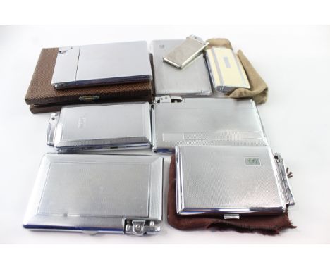 Antique Vintage Cigarette Case Tobacciana Collectables Inc Lighter Cases, Colibri, Etc Items are in previously owned conditio