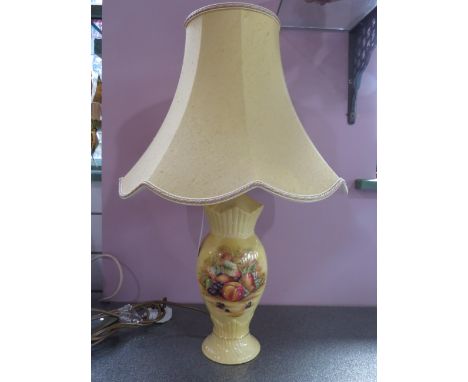 Aynsley Orchard Gold Table lamp with shade. Measures approx 16 inches. See photos.