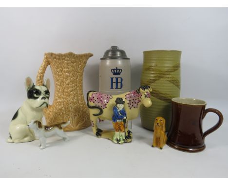 Mixed ceramics including Sylvac, Studio pottery etc.