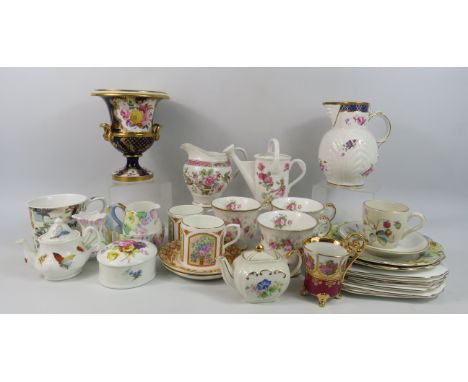 Mixed ceramics including Coalport, Worcester, sadler etc.