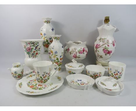 Large selection of Aynsley china items various patterns.
