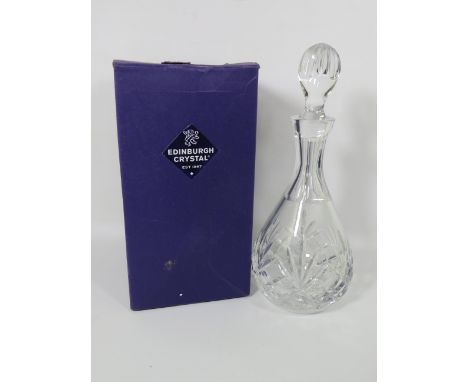 Edinburgh Crystal Decanter with original box. Measures 12 inches tall. As new. See photos. 