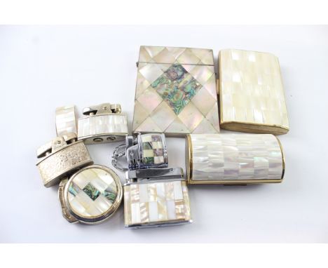 Mother Of Pearl &amp; Abalone Tobacciana Smoking Collectables Joblot UNTESTED Please be aware due to transportation safety al